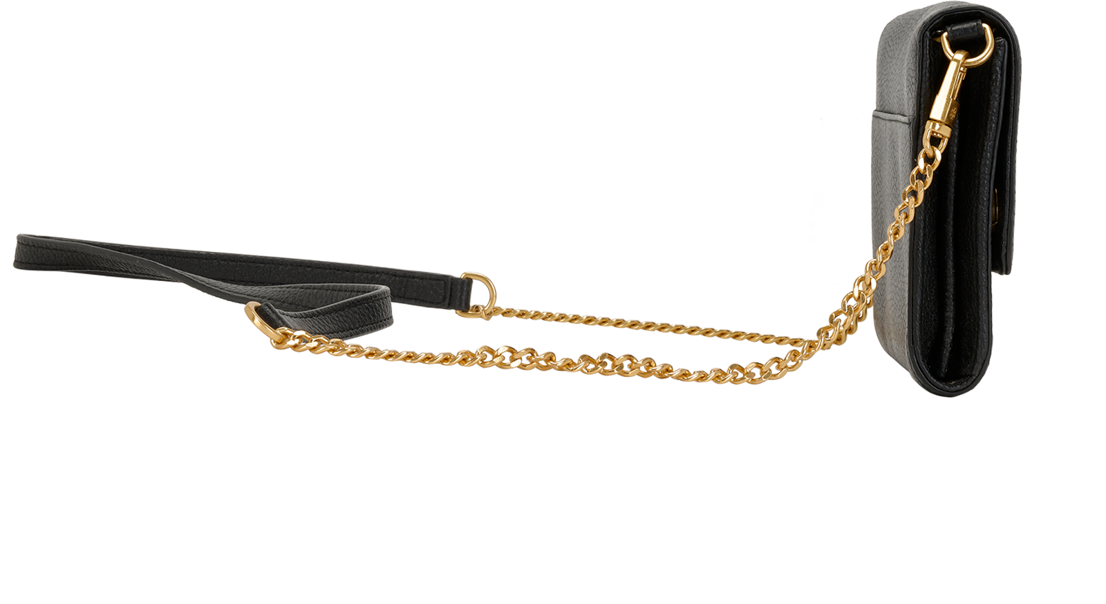 Britten Crossbody, &pound;220, Handbags, Black, Leather, Side view